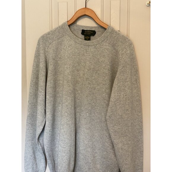 Daniel Bishop Men’s Gray 100% Cashmere Sweater L Distressed Holes Pilling Craft - Picture 3 of 7